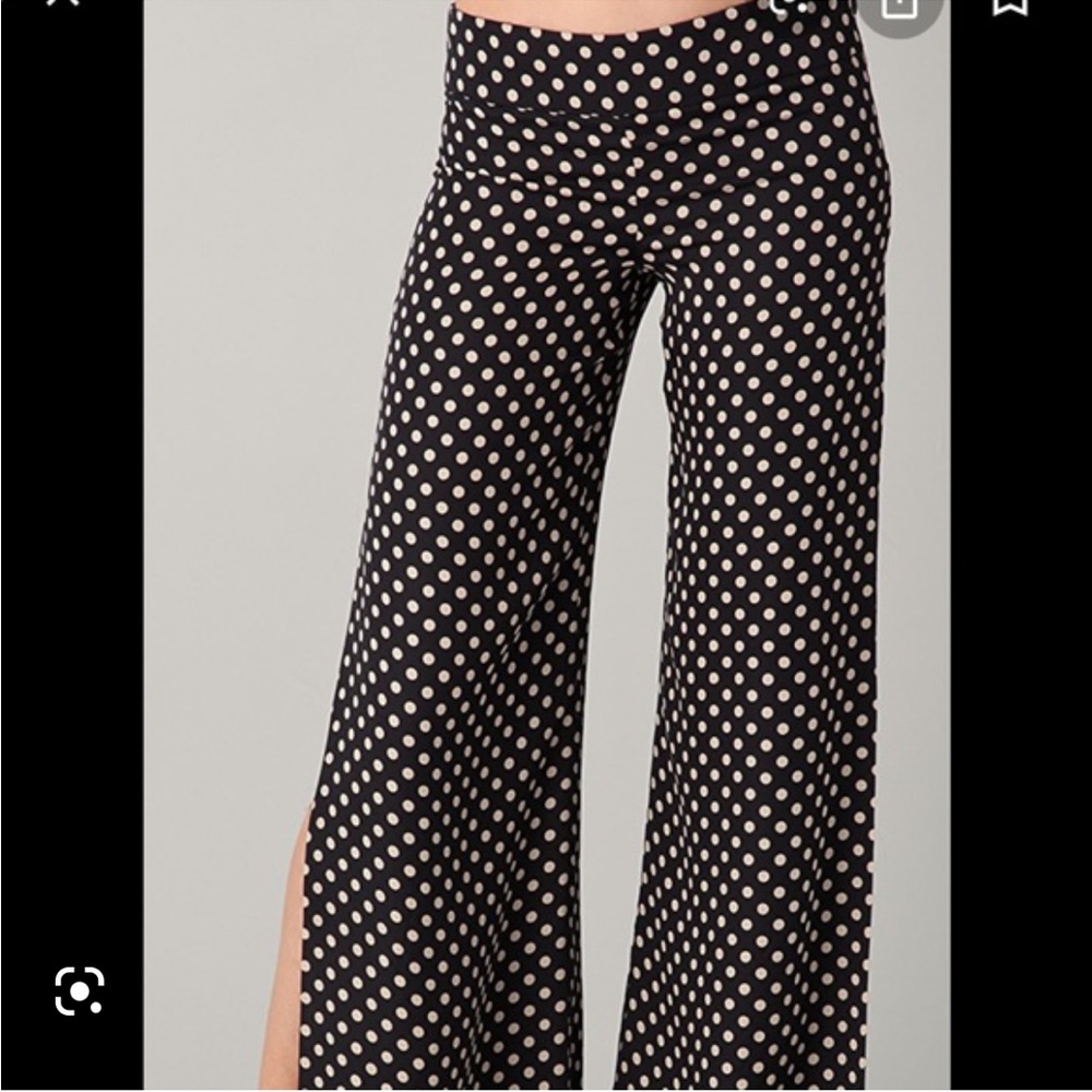 Haute Hippie Black Silk Polka Dot Pants